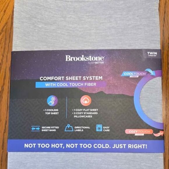Brookstone twin comfort sheet system sheets - Picture 1 of 4